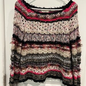 Anthropologie Multicolor Textured Knit Sweater